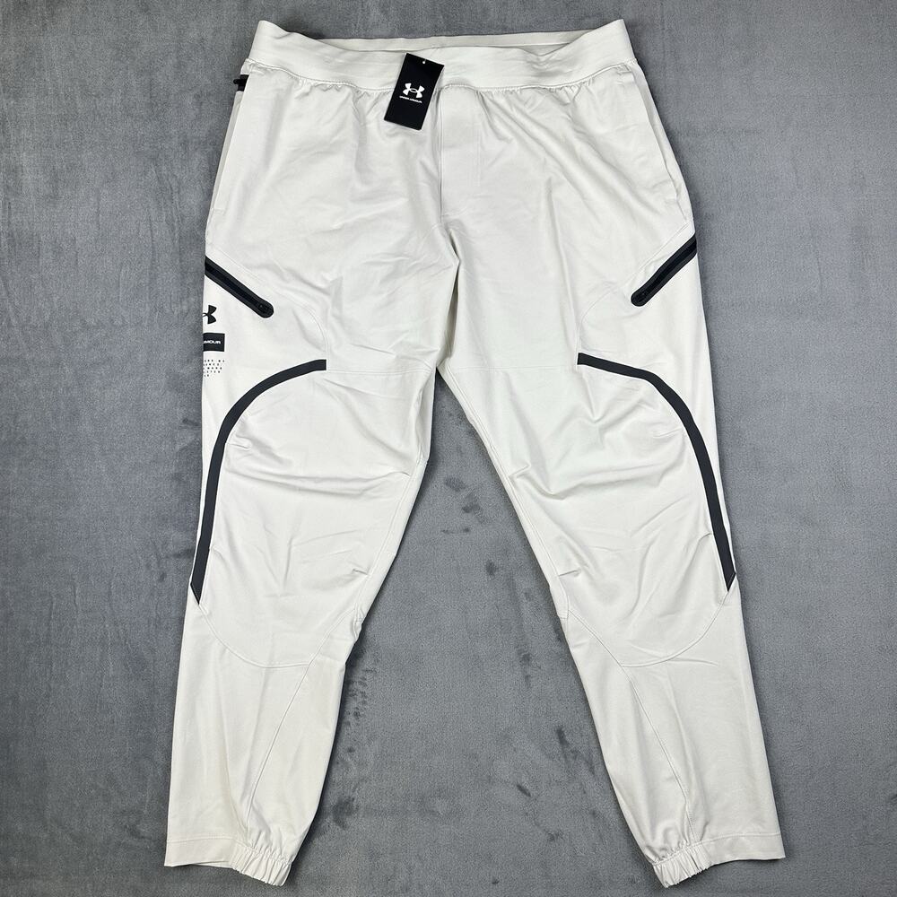 NWT Under Armour Unstoppable Cargo Pants Men's 2XL Summit White 1352026-110